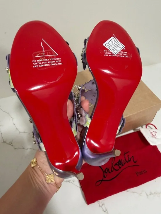 Christian Louboutin Limited Edition bloom sandals size 39 new - Picture 5 of 15
